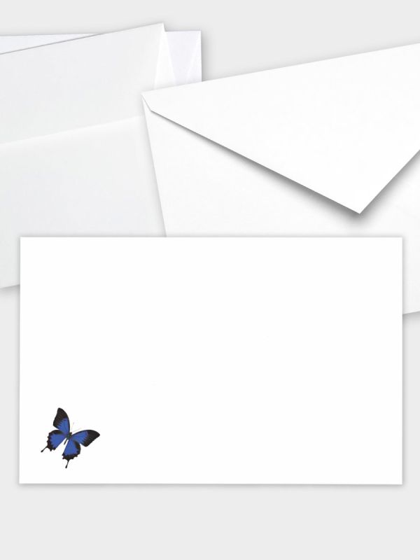 Umschlag im klassischen Format (191 x 120 mm) | Auswahl: Papiersorte, gerade Klappe/Haftklebung oder Spitzklappe/Nassklebung | Adresseindruck und Lettershop möglich | Motiv Schmetterlinge | TUK_059_ATD